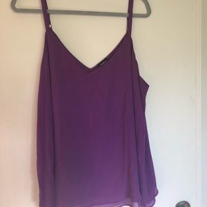 Torrid purple chiffon tank top size 2 *Held*